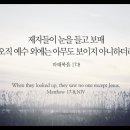 오늘의 &#39;영어성경 사진&#39;(286강) “오직 예수 외에는”(마태복음 17장 8절) 이미지