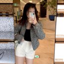 롱앤숏 | [봄코디 추천] 블랙 앤 화이트 룩 / citta 트위드자켓 / ssemi 숏팬츠