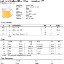 제 18회 KHC IPA부분 1위 New England IPA 레시피 입니다. 이미지