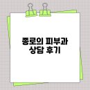 민앤정의원 | 종로의 피부과 상담 후기