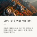 대둔산둘레길민박 | 대둔산 등산코스 및 단풍절정 시기