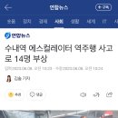 수내역 에스컬레이터 역주행 사고로 14명 부상 이미지