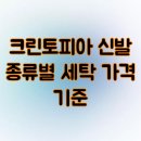 크린토피아 신발 종류별 세탁 가격 기준