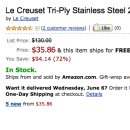 르쿠르제 스텐냄비 Le Creuset Tri-Ply Stainless Steel 2-Quart Open Chef's Pan 이미지