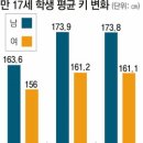 &#34;한국인 평균신장(키) 작아지고있다&#34; 이미지