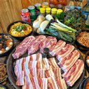 솥뚜껑 삼겹살 이미지