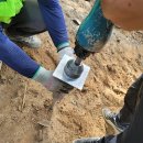 ﻿[데크기초 종류] 흙바닥 기초석 & 콘크리트 앙카 & 울타리 휀스 기초 이미지