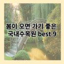 봄에 가기 좋은 국내 수목원 best 9 국내수목원 추천