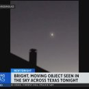 Bright, moving object seen across the Texas sky Friday night 이미지
