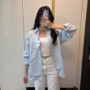 유니클로 감사제 브로드클로스 오버사이즈 셔츠 구매 후기 + 메쉬 토트백 파우치 증정품