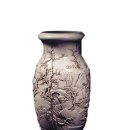 중국고미술품 도자기 감상 백유 조각자마늘머리병감장 이미지