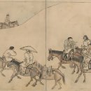 창조물산 | 풍속도첩》 중, 보물) / 장터길 (시장 가는 길) / 18세기 후반 제작 (#조선후기회화 #풍속화 #국보급유산)