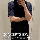 컨셉원 | 컨셉원 남자 케이블 반팔 니트 카라티 후기