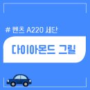 벤츠 A220세단 다이아몬드그릴 스티커 작업했어요.