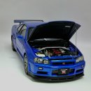 오토아트 닛산 스카이라인 GT-R R34 V-spec II (베이사이드 블루) 이미지