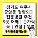경기도 여주시 중앙동 정형외과 전문병원 추천 5곳 어깨 | 손가락 | 목 | 관절 | 무릎
