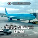 766 | 대한항공 삿포로 신치토세공항 귀국 KE766 기내식 및 탑승 후기