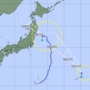 연달아 일본에 상륙할 것으로 예보되고 있는 5호, 6호 태풍 상황 이미지