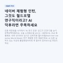 (주)비젼월드 | 네이버 체험형 인턴, 그것도 월드모델 연구직이라고? AI 덕후라면 주목하세요