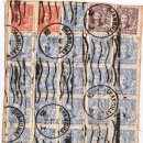 CHINA INFLATION STAMPS on Cover Piece Shanghai Postmarks 134,400,000 RATE 1948 이미지