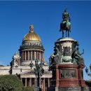 러시아 자유여행 - 상트페테르부르크 유명 사원인 "성 이삭 성당"의 장엄한 모습 이미지