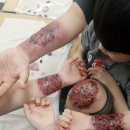 도산초등학교 | 산청 특수분장 직업체험 도산초등학교 상처만들기