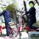 아주 예쁜 빨간 자전거, 미니벨로, 어린이 탑승 가능 이미지