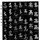 2516~2520 몸 체(體)/종지뼈 빈(髕)/허리뼈 관(髖)/뼈 씹는 소리 할(䶤)/높을 고(高) 이미지