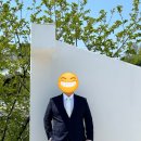 헤리츠 테일러 신랑 촬영 예복 네이비 스트라이프 후기