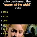 Who delivered the ultimate "queen of the night" best 이미지