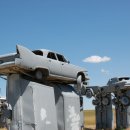 Ston henge의 기발한 재현 카헨지(Carhenge) 이미지