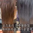 모즈토리전주평화점 | 평화동미용실 붉은기없는 쿨톤 애쉬브라운 톤다운염색 후기