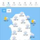 오늘의 날씨 🌞☔️☃️. 2023년 11월 6일 월요일 이미지