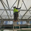 노인복지관 게이트볼장 | 흔들림, 누수 해결 | 대구 노인복지관 게이트볼장 구조보강 및 차광막 교체 시공