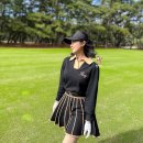 더매치스크린골프 | 겨울 여자 골프웨어 추천! 퍼디골프웨어 니트 스커트 셋업 실착후기