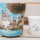 토토로 일러스트그림 원형수제화분 판매합니다. 이미지