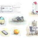 수채 드로잉 이미지