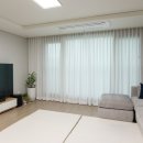 한신더휴어반파크 1001동 | [인천커튼] 고밀도쉬폰커튼 &amp; 방한 텍스쳐암막커튼 베이지 - 검단한신더휴어반파크 84C타입 설치후기