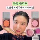 하밍핏 | 하밍 블러셔 3종 후기 오간자 피치베리 라이팅 / 한살 어려보이는 학생메이크업