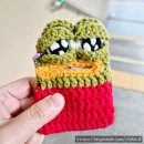 사부작 코바늘 소품만들기 | 코바늘 뜨개 개웃긴 개구리 페페카드지갑 만들기