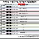 2016년 11월 30일 (수요일) 축구중계 방송편성표 이미지