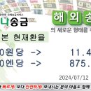 ■■■한국에서 일본으로 송금 현재환율■■■ 2024년07월12일 10시12분 현재 이미지