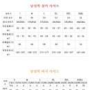 중국옷,신발 사이즈 조견표 이미지