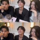 손깍지 | 10년 우정 손깍지도 자연스러운 비주얼 트리오 뷔 박보검 수지 셀린느 행사 사진