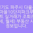 해오름마을10단지 파크푸르지오 | 경기도 파주시 다율동 해오름마을10단지파크푸르지오 아파트 실거래가 조회(매매, 전세, 월세) 부동산...
