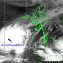 벵골만 저기압이 사이클론으로 강화되어 이미지