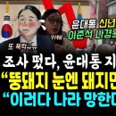 조사떴다, 윤석열 새해 첫 지지율 29% ㄷㄷ 실제상황 -8% 폭락.. 이준석 나경원 반격 "윤돼지 눈에는 돼지만".. "이러다 나라망 이미지