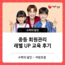 김나경수학학원 | 수학의 달인 중등 회원관리 레벨 UP 교육 후기