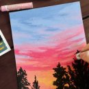 오일파스텔로 그리는 풍경화 이미지