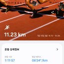 [2025. 1. 13. 월. 해.]-[유산소-11.23km, 적산-117.38km, -2~7℃, 07:32~17:32] 이미지